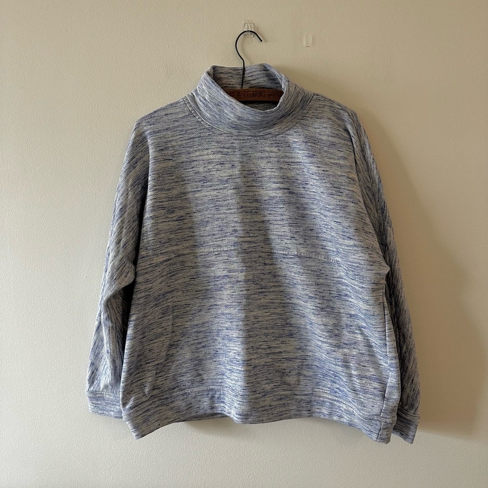 Hatch Collection Funnel Neck Out the Door Sweatshirt - Size 2 Blue